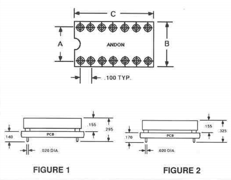 ANDON 200℃封閉框架ICDIP插座，不帶支架